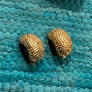 Vintage spiny clip on earrings golden mimi di n
